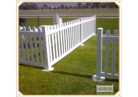 White Picket Fence | Natural Wood Fence supply and install in UAE