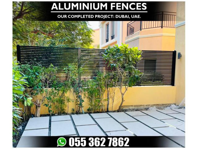 Aluminum Slatted Fence Dubai | Privacy Fence | Wall Mounted Fence Uae.