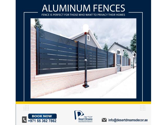 Aluminum Slatted Fence Dubai | Aluminum Louver Fence Uae.
