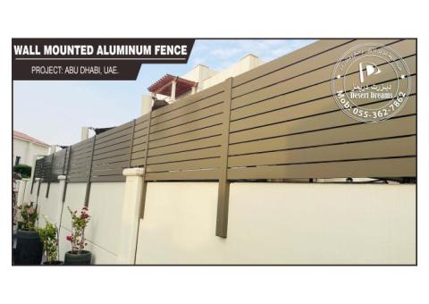 Wall Mounted Aluminum Fence Abu Dhabi | Slatted Privacy Panels Uae.