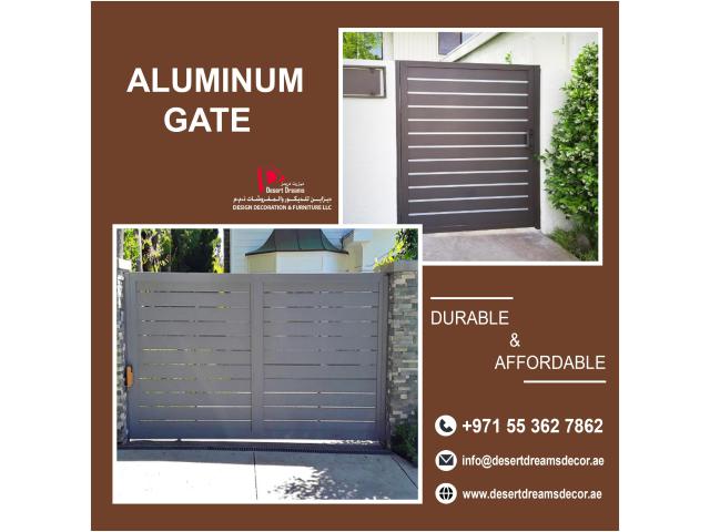 Aluminum Slatted Fence Dubai | Aluminum Vertical Fence | Aluminum Doors.