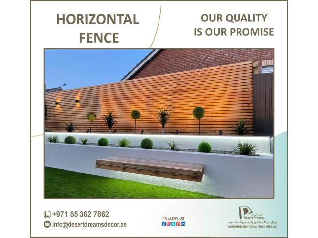 Wall Boundary Fence Dubai | Neighbour Privacy Wooden Fence Uae.