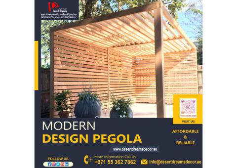 Modern Design Pergola Uae | Triangular Shape Pergola Uae.