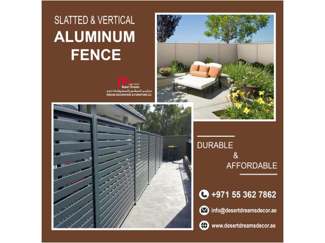 Aluminum Slatted Fences Dubai | Aluminum Vertical Fences Uae.