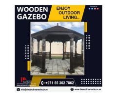 Outdoor Wooden Gazebo Dubai | Wooden Gazebo Contractor in Uae.