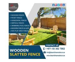 Wooden Fences Dubai | Garden Fence and Gates | Natural Wood Fence Uae.