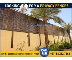 Outdoor Wooden Fences | Garden Fencing Work | Free Standing Fence Uae.