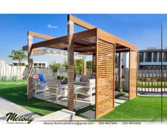 Wooden Pergola in UAE | Aluminium Pergola | Garden Pergola