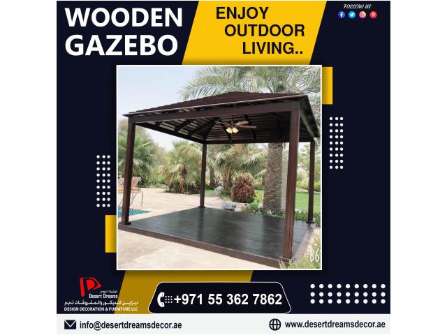 Wooden Backyard Gazebos Dubai.