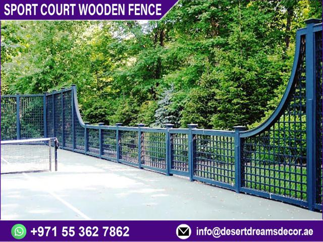 Natural Wooden Fence Uae | Kids Play Fence | School Privacy Fence Uae.