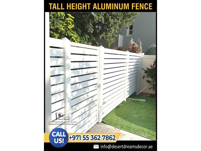 Aluminum Privacy Fence and Gates in Uae | Slatted Aluminum Fences.