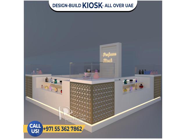 Mobile Phone Kiosk | Perfume Kiosk | Design and Build Retail Kiosk in Abu Dhabi.