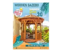 Outdoor Wooden Gazebo Uae | Round Gazebo | Square Gazebo | Abu Dhabi.