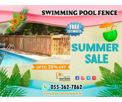 Swimming Pool Wooden Fences | Natural Wood Fence | Garden Privacy Fence Uae.