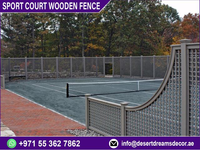 Swimming Pool Wooden Fences | Natural Wood Fence | Garden Privacy Fence Uae.