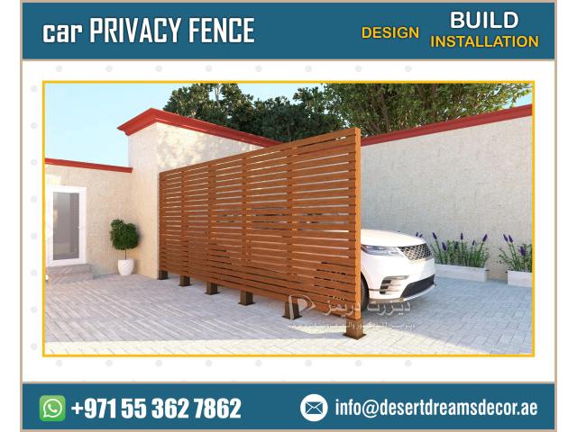 Swimming Pool Wooden Fences | Natural Wood Fence | Garden Privacy Fence Uae.