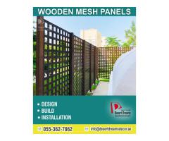 Swimming Pool Wooden Fences | Natural Wood Fence | Garden Privacy Fence Uae.