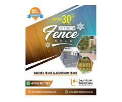 Swimming Pool Wooden Fences | Natural Wood Fence | Garden Privacy Fence Uae.