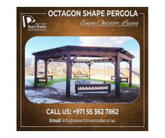 Modern Look Wooden Pergola Uae | BBQ Pergola | Hut Design Pergola Uae.