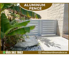 Aluminum Wall Boundary Fence and Gates | Sliding Door Fence | Louver Fence Uae.