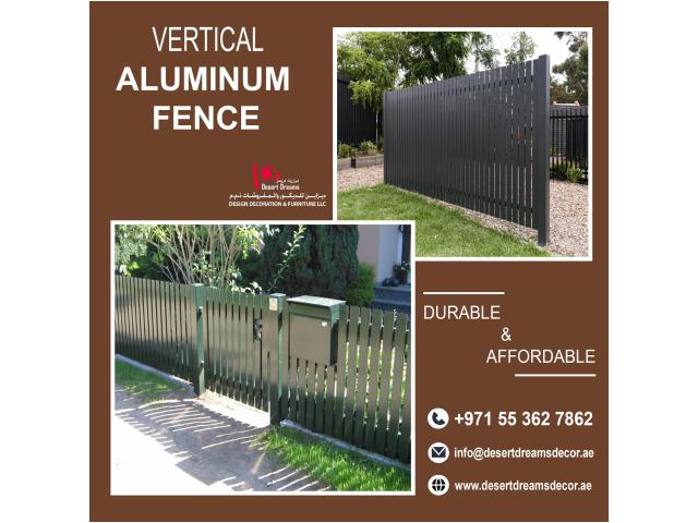 Aluminum Wall Boundary Fence and Gates | Sliding Door Fence | Louver Fence Uae.