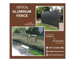 Aluminum Wall Boundary Fence and Gates | Sliding Door Fence | Louver Fence Uae.