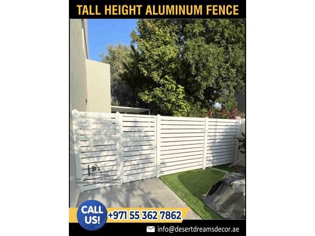 Aluminum Wall Boundary Fence and Gates | Sliding Door Fence | Louver Fence Uae.