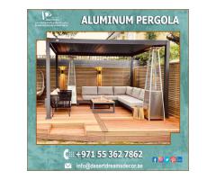 Supply and Install Sail Shades Pergola Uae | Aluminum Pergola in Dubai.