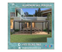 Supply and Install Sail Shades Pergola Uae | Aluminum Pergola in Dubai.