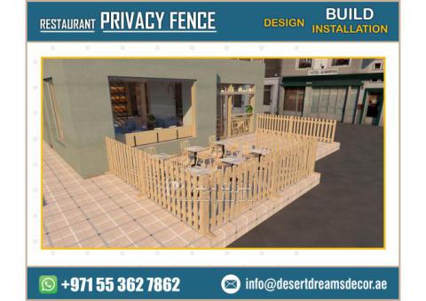 Natural Wood Fence | Free Standing Fence | Garden Fencing Dubai.