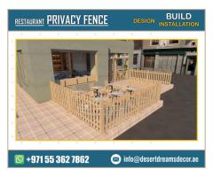 Natural Wood Fence | Free Standing Fence | Garden Fencing Dubai.