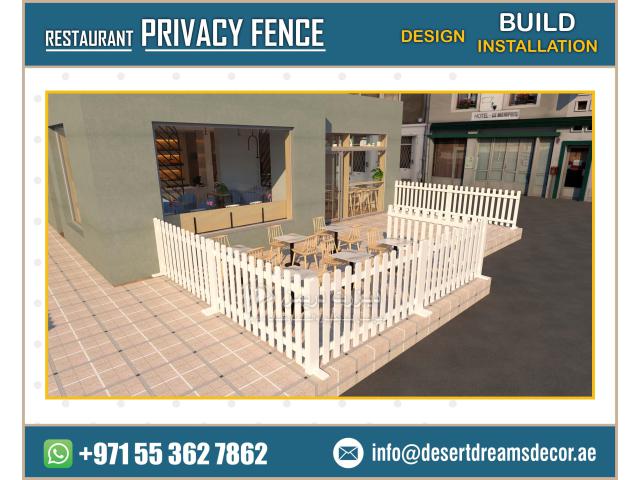 Natural Wood Fence | Free Standing Fence | Garden Fencing Dubai.