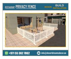 Natural Wood Fence | Free Standing Fence | Garden Fencing Dubai.