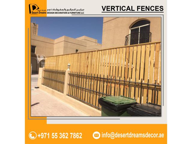 Natural Wood Fence | Free Standing Fence | Garden Fencing Dubai.