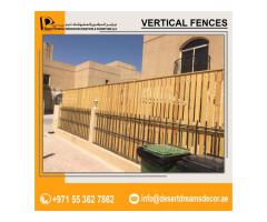 Natural Wood Fence | Free Standing Fence | Garden Fencing Dubai.