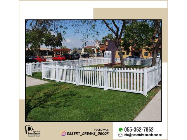 Natural Wood Fence | Free Standing Fence | Garden Fencing Dubai.