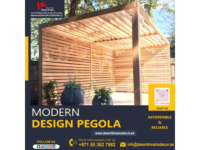 Sun Shades Wooden Pergolas Dubai | BBQ Pergola | Hut Design Pergola Uae.