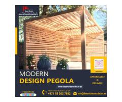 Sun Shades Wooden Pergolas Dubai | BBQ Pergola | Hut Design Pergola Uae.