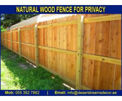 Long Area Wooden Fencing in Dubai | Neighbour Privacy Fences Uae.