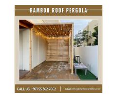 Bamboo Roofing Pergola Dubai | Aluminum Pergolas | Wooden Pergolas Uae.