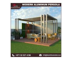 Modern Design Aluminum Pergola in Dubai, UAE.