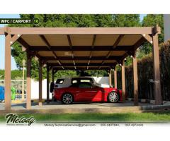 Car Parking Shades in UAE | Wooden Carport | Car Parking Pergola Dubai