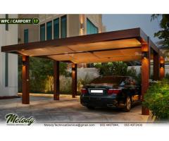 Car Parking Shades in UAE | Wooden Carport | Car Parking Pergola Dubai