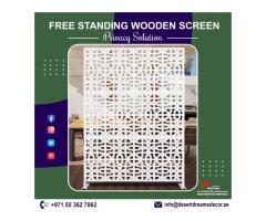 Wooden Privacy Screen Dubai | Free Standing Privacy Screen | Garden Fence Uae.