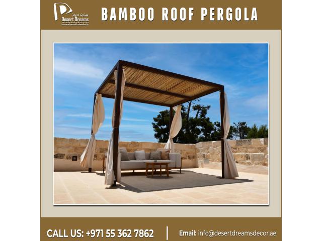 Bamboo Roofing Pergola Uae | Backyard Pergola Suppliers in Uae.