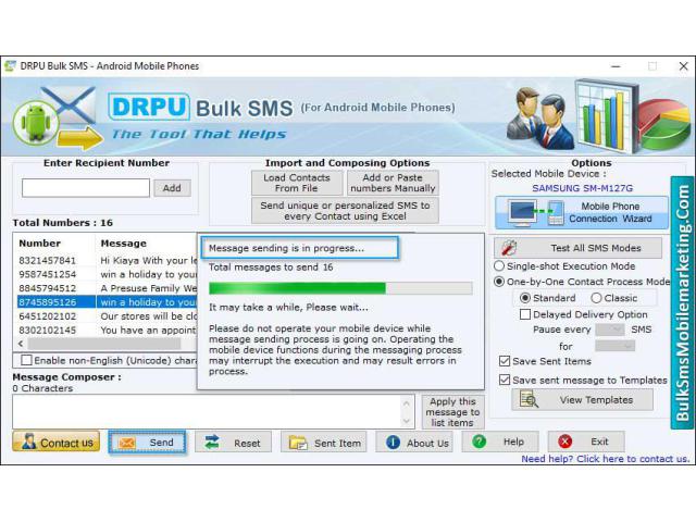 Bulk SMS Mobile Marketing - Android Phones