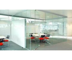 PHONE 055 2196 236 for office glass partition, shower glass, aluminum, and gym mirror.