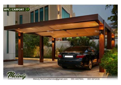 Car Parking Shade in UAE | Wooden Car Parking Shades Dubai