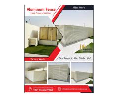 Tank Privacy Aluminum Fences in Uae | Aluminum Slatted Fences and Gates in Dubai.