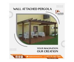 Outdoor Wooden Pergola Abu Dhabi | Wall Attached Pergola | Pergola Uae.